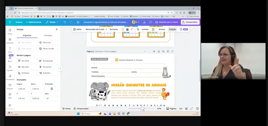 Sesión de formación a distancia con docentes indígenas por videoconferencia